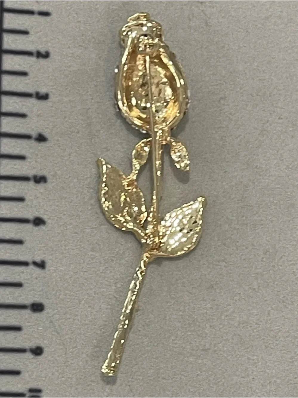 Gold-Tone Multicolor Crystal Rose Brooch - Women Jewelry
